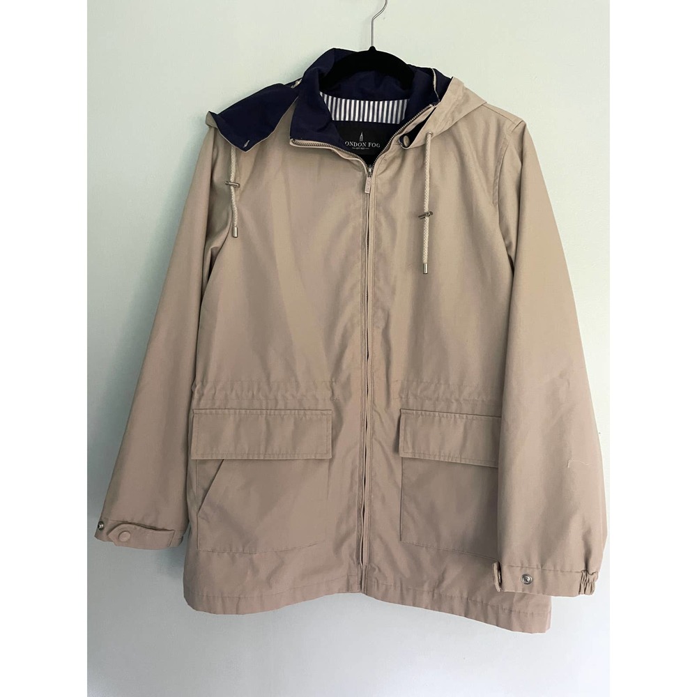Women's Tan London Fog Jacket Petite Large